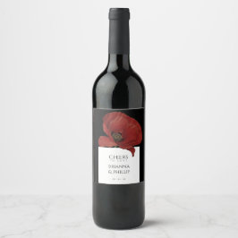 愛エレガントする応援のフローラ結婚 ワインラベル