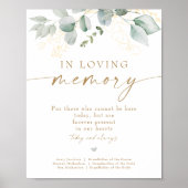 愛エレガントする記憶の中の緑と金ゴールド結婚 ポスター (正面)