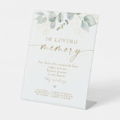 愛エレガントする記憶の中の緑と金ゴールド結婚 台座サイン (正面)