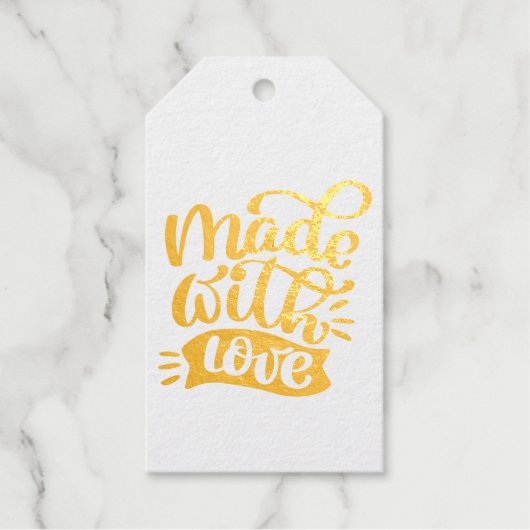 愛エレガントで作ったミニマル書 ギフトタグ (正面)