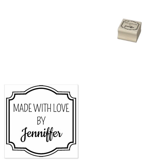 愛エレガントで作った額縁 ラバースタンプ (押印)