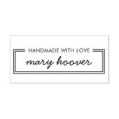 愛エレガントで手作りされたミニマル名前をカスタムする ラバースタンプ (インプリント)