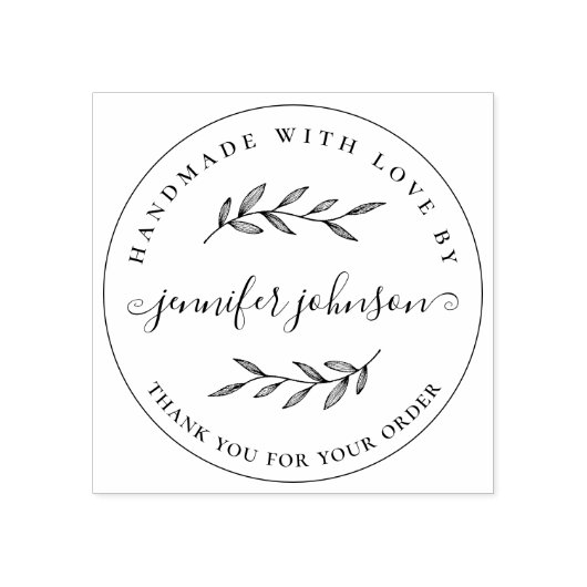 愛エレガントで手作りされた植物製カスタム品 ラバースタンプ (インプリント)