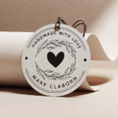 愛エレガントで手作りのハート名前をカスタムする ラバースタンプ