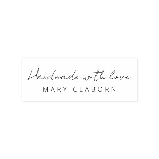 愛エレガントで手作りの手書き名前をカスタムする ラバースタンプ (インプリント)
