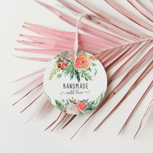 愛エレガントで手作りの水彩フローラ フェイバータグ