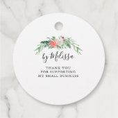 愛エレガントで手作りの水彩フローラ フェイバータグ (裏面)