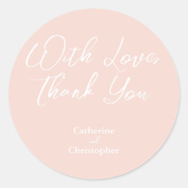 「愛エレガントで、ありがとう」ステッカー ラウンドシール