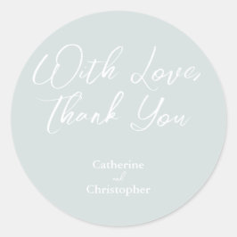 「愛エレガントで、ありがとう」ステッカー ラウンドシール
