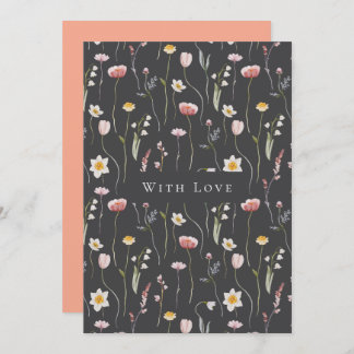 「愛エレガントで」フローラグリーティングカード 招待状