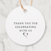 愛エレガントとス感謝していクリットのハート結婚の フェイバータグ (裏面)