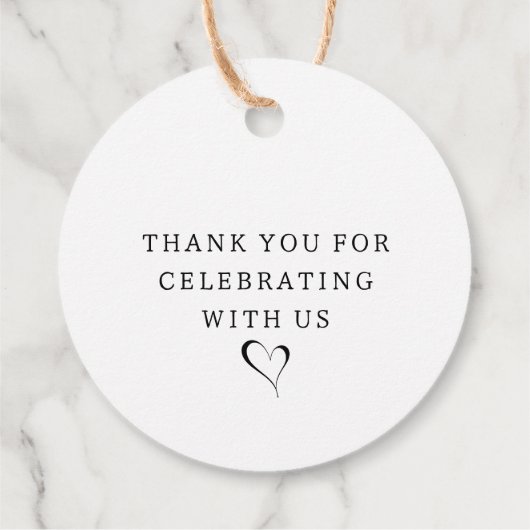 愛エレガントとス感謝していクリットのハート結婚の フェイバータグ (裏面)