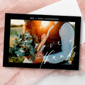 愛エレガントとス感謝していクリッ結婚トの写真 サンキューカード