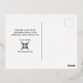 愛エレガントとス感謝していクリッ結婚トの写真 箔シーズンポストカード (裏面)