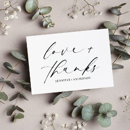 愛エレガントとス感謝していクリプト結婚のQRコード サンキューカード