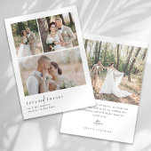 愛エレガントとス感謝していトの写真結婚の サンキューカード