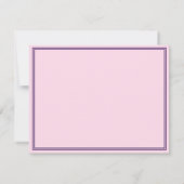 愛エレガントとハグで送られるピンクの紫 ノートカード (裏面)