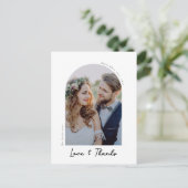 愛エレガントと写感謝してい真の結婚感謝 ポストカード (スタンド正面)
