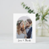 愛エレガントと写感謝してい真の結婚感謝 ポストカード (スタンド正面)