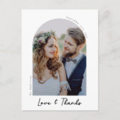 愛エレガントと写感謝してい真の結婚感謝 ポストカード (正面)