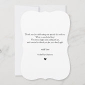 愛エレガントと幸福ロマンチック結婚ズ サンキューカード (裏面)