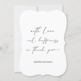 愛エレガントと幸福ロマンチック結婚ズ サンキューカード