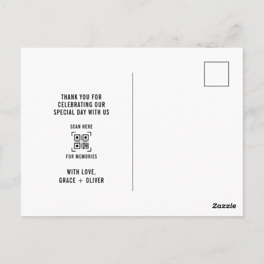 愛エレガントと感謝していの結婚写真 ポストカード (裏面)