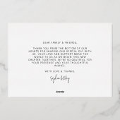 愛エレガントと感謝してい写真ありがとうご結婚ざい 箔シーズンカード (裏面)