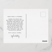 愛エレガントと感謝してい写真ありがとうご結婚ざい 箔シーズンポストカード (裏面)