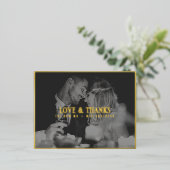 愛エレガントと感謝してい写真ありがとうご結婚ざい 箔シーズンポストカード (立ち正面)