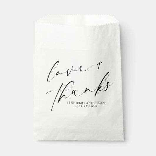 愛エレガントと感謝してい手動のスクリプ結婚ト フェイバーバッグ (正面)