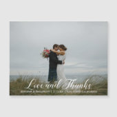 愛エレガントと感謝してい結婚の写真のマグネットカード (正面)