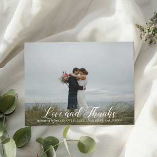 愛エレガントと感謝してい結婚の写真のマグネットカード