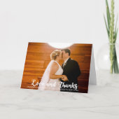 愛エレガントと感謝してい結婚モダンの写真 サンキューカード (正面)