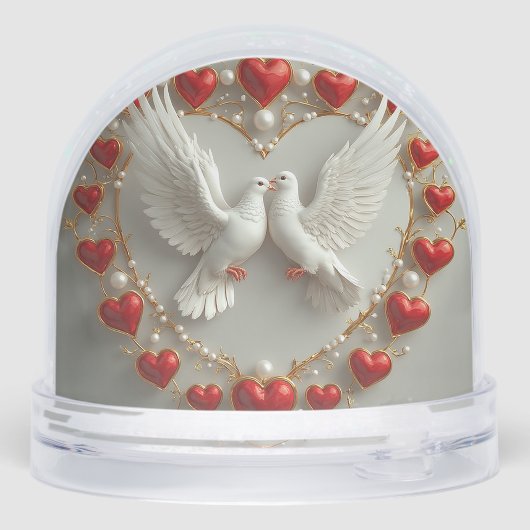 愛エレガントと統一を象徴するハトのペア (裏面)