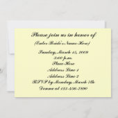 愛エレガントなフレームの写真のブライダルシャワーの招待状 招待状 (裏面)