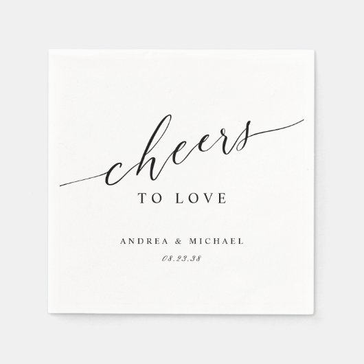 愛エレガントのカクテル結婚応援 スタンダードカクテルナプキン (正面)