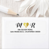 愛エレガントのロ結婚ロマン的モノグラム ラベル (インサイチュ)