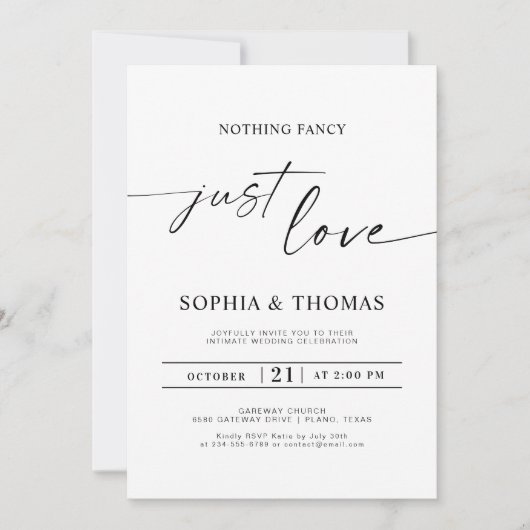 愛エレガントの台本はファンシーすべて結婚だ 招待状 (正面)