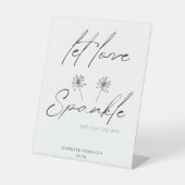 愛エレガントの輝きを放つ書道 台座サイン (正面)