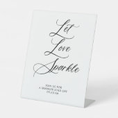 愛エレガントの輝きを放つ書道 台座サイン (正面)