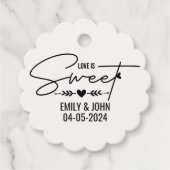 愛エレガントは甘いハート書結婚 フェイバータグ (正面)