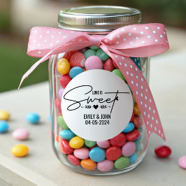 愛エレガントは甘いハート書結婚 ラウンドシール