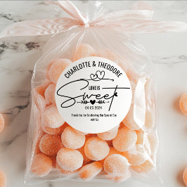 愛エレガントは甘いハート書結婚 ラウンドシール