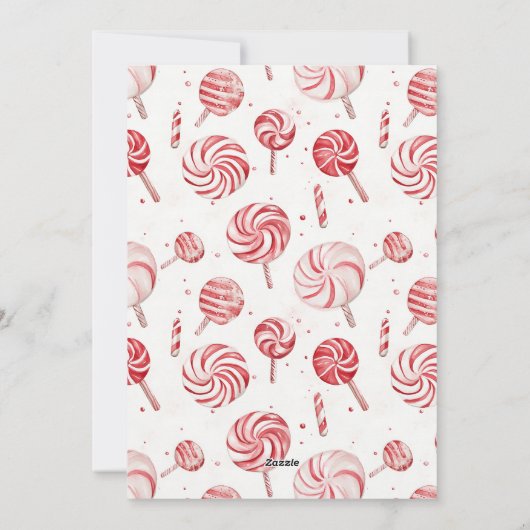 愛エレガントは甘い初めてのクリスマス赤4写真 シーズンカード (裏面)