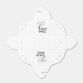 愛エレガントは甘い書道ハート フェイバーボックス (折り畳みなし)