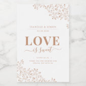 愛エレガントは甘い結婚式の引き出物 フードラベル (シングルラベル)