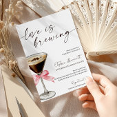 愛エレガントは醸造秋コーヒーブライダルシャワー 招待状