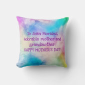 愛エレガントらしい母おばあちゃん水彩画 クッション (正面)