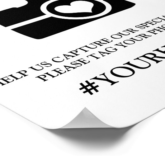 愛エレガントを捕らえる |ハッシュタグの追加 ポスター (角)